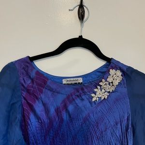 Beautiful crushed silk gown/kameez